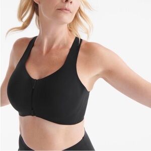 Knix Catalyst Front Zip Sports Bra Black Women's 7+